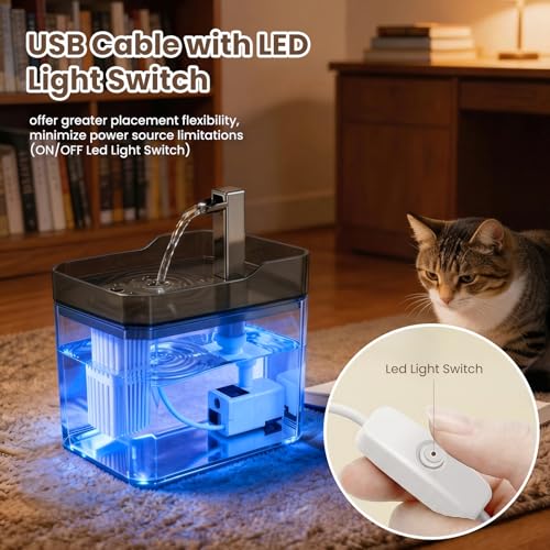 Cute Small Cat Water Fountain 1.5L