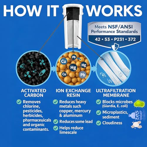 10 Cup Water Filter Pitcher with 2 Ultrafiltration & Carbon Filters (2 Count)