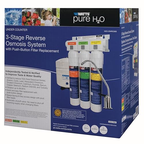 3 Stage RO Under Counter Water Filtration System 3 Gal Tank