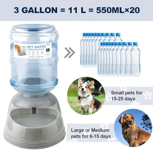 3 Gallon Large Dog Water Dispenser