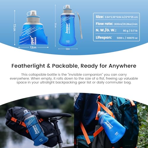 Collapsible Water Filter Bottle with 0.01 Micron Filtration