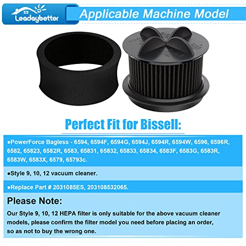 2 Replacement Foam & Filter Compatible with Style 9 (2 Count)