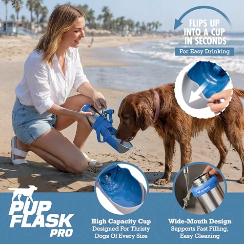 PupFlask Pro Portable Insulated Dog Water Bottle (50 Fl Oz)