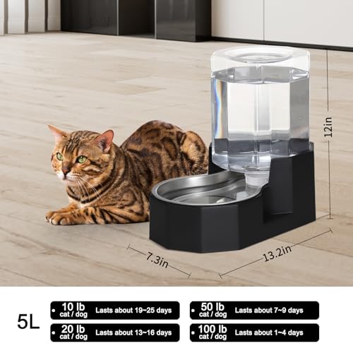5L Cat Gravity Water Bowl Dispenser