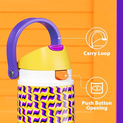 24 oz Insulated Water Bottle with Straw