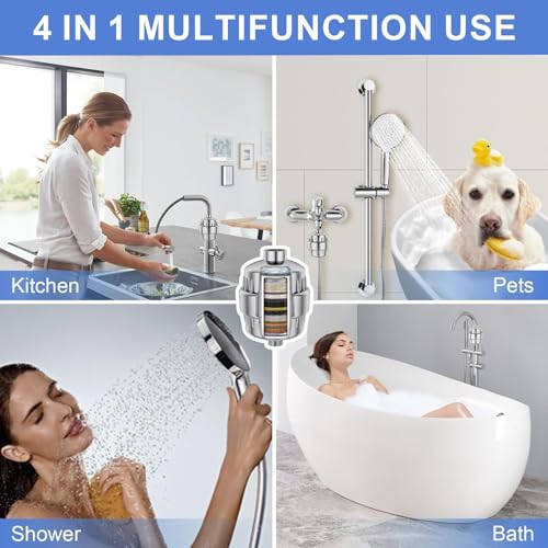 4 Pack 30 Stage Universal Shower Filter Replacement Cartridge (4 Count)