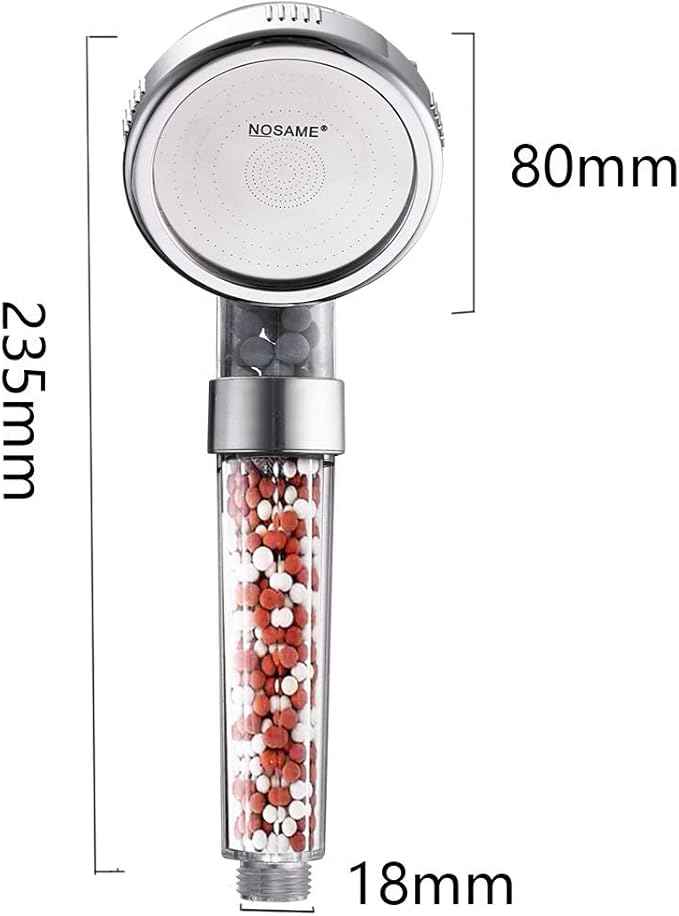 Nosame® Shower Head with Hose, Filter Filtration High Pressure Water Saving 3 Mode Function Spray Handheld Showerheads for Dry Skin & Hair