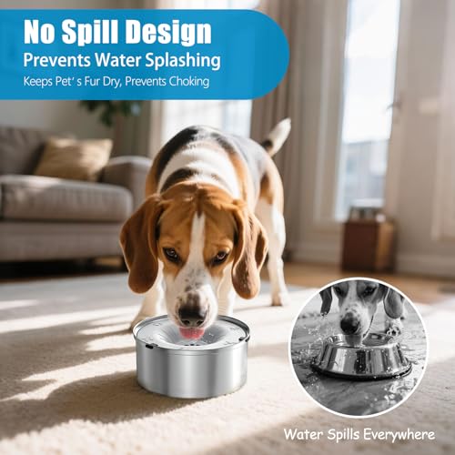 Dog Water Bowl No Spill 40oz