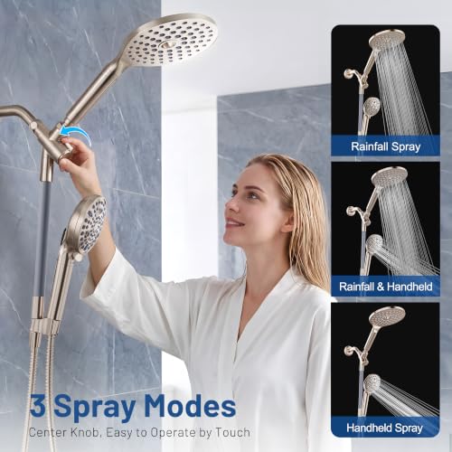 Dual Filtered Rain Shower Head Combo