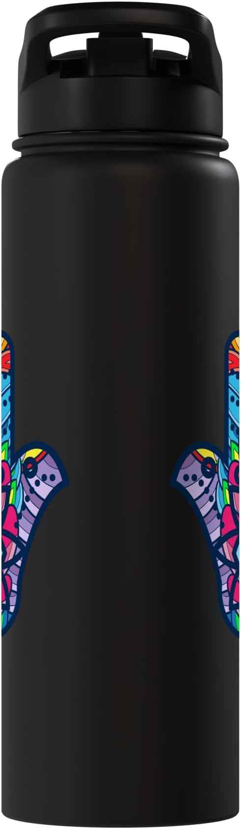 Colorful Nazar Amulet Hamsa Symbol Blue Evil Eye Ornament Stainless Steel Insulated Water Bottle