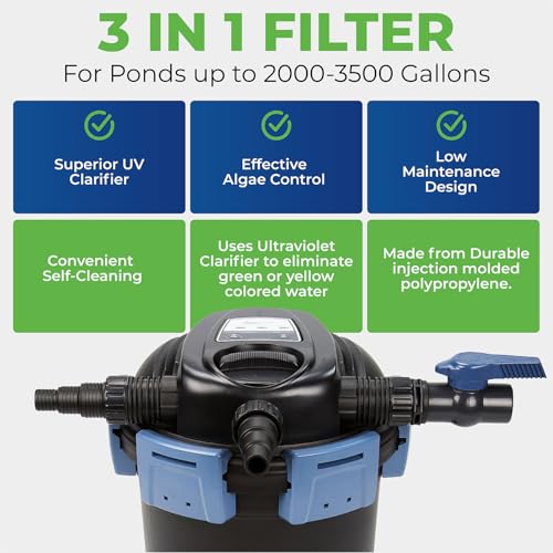 95054 UltraKlean 3500 Biological Pressure Filter with 28 Watt UV Clarifier Sterilizer