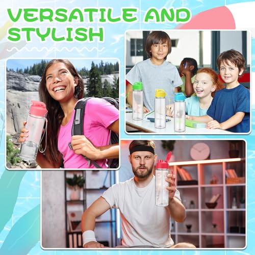 20 Pcs 17 Oz Plastic Water Bottles Bulk Sports