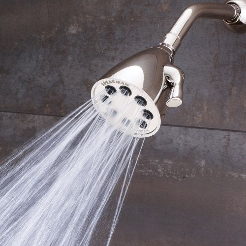 S-2251-PN Signature Icon Anystream High Pressure Adjustable Solid Brass Shower Head, Polished Nickel
