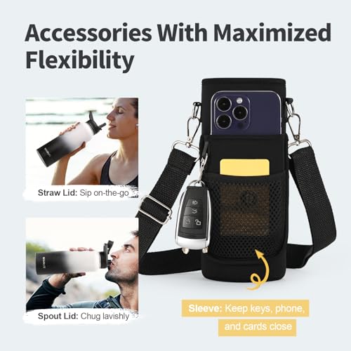 40 oz Insulated Water Bottle with Straw