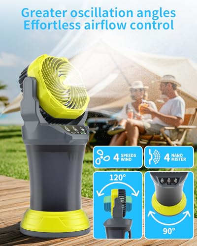 Portable Misting Fan with RGB Ambient Light