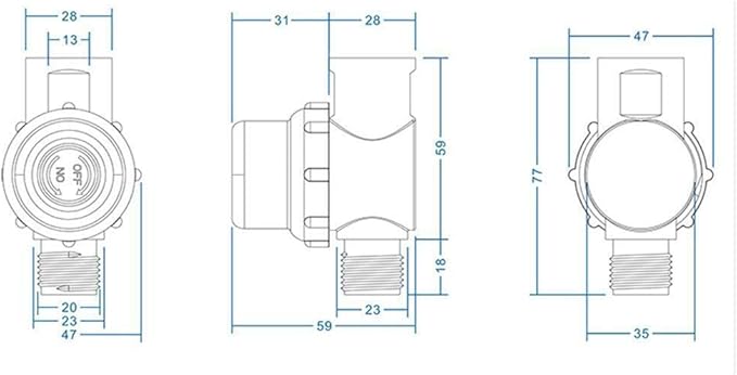 (2 Pieces) Water Pump Filter Replacement for Motorhome 1/2 Rotating Tube Strainer with 50 Mesh Stainless Steel Filter Screen Compatible with WFCO or Shurflo Pumps