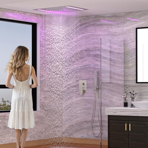 14x20 Inch LED Rainfall Shower Head