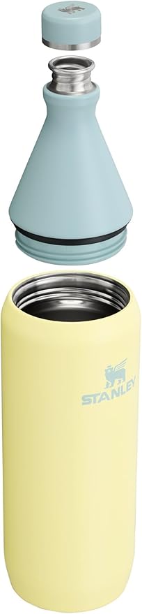 Stanley All Day Slim Bottle 34 oz Twist On Lid with Leakproof Seal Slim Design for Travel & Gym Insulated Stainless Steel BPA-Free Pomelo (Pack of 8)