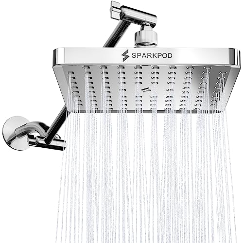 8" Square Rain Shower Head with 11" Shower Arm
