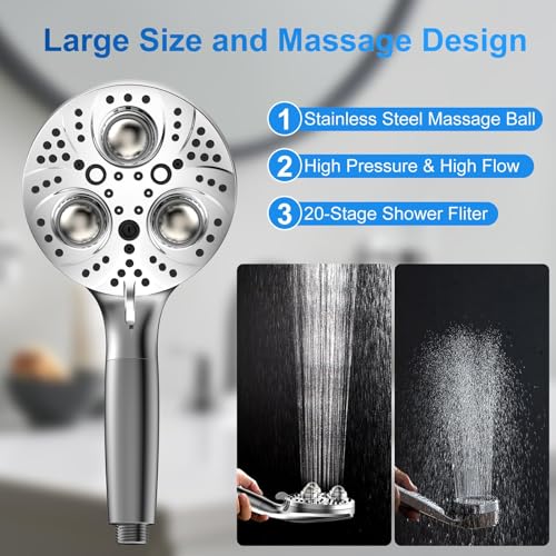 Filter Handheld Shower Head for Residual Chlorine Remove