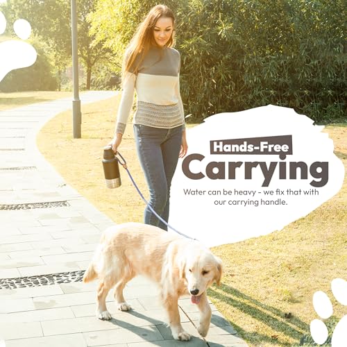 Portable Dog Water Bottle with 2 Removable Water Bowls for Dogs