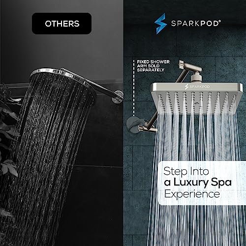 8" Square Rain Shower Head with 11" Shower Arm