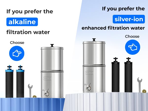 TK-AD-FS Alkaline Gravity Water Filter System, Increase PH