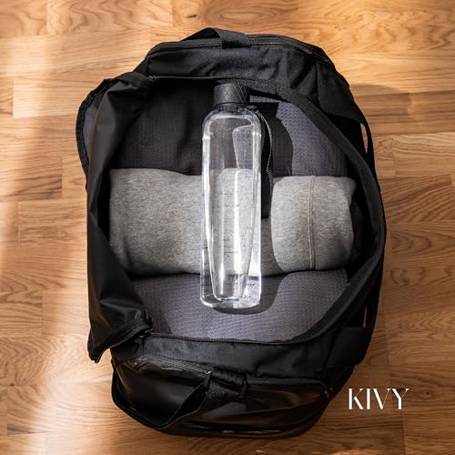 Slim Water Bottle 32oz [Lightweight & Shatterproof] Fits Backpack & Cupholder for Travel