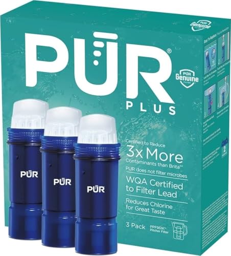 Plus Water Filter Replacement for Pitchers & Dispensers (3 Count)