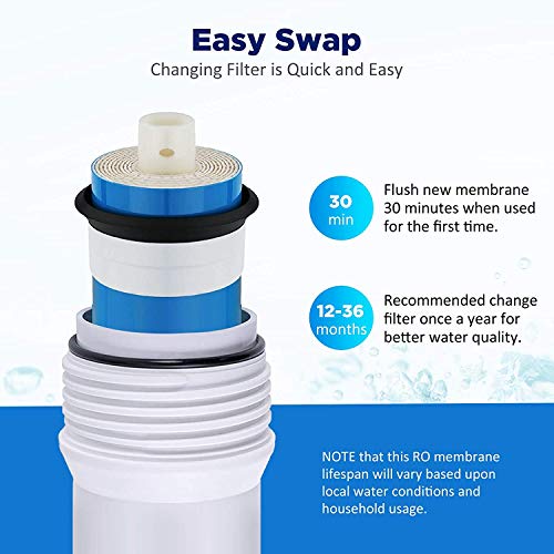 100 GPD Reverse Osmosis Membrane (2 Count)