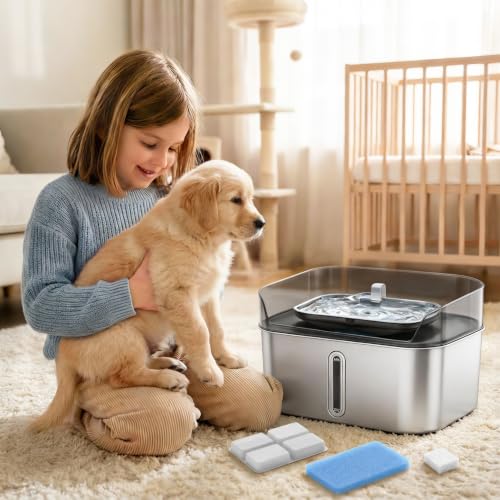 8 Pack Dog Water Fountain Filter Replacement Fit for Sharlovy W10 Pro