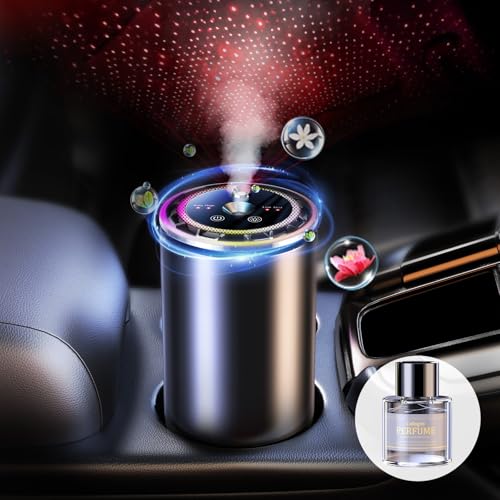 Smart Car Air Fresheners Diffuser with Starry Sky Projection Adjustable Scent