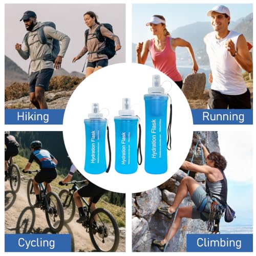 Collapsible Water Bottle with Filter for Travel Hiking Camping 1L