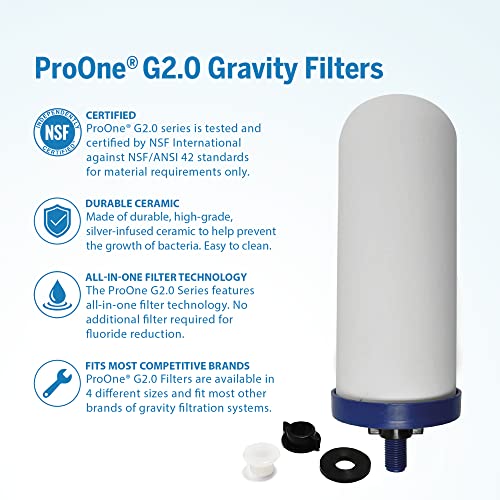 Big+ Gravity Water Filter System High Capacity Countertop Stainless Steel Water Filter Dispenser IAPMO Certified to Reduce Lead
