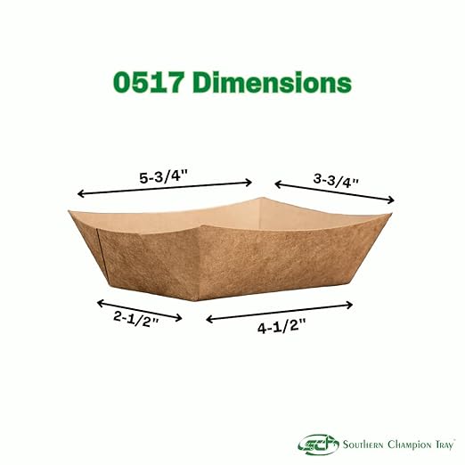 Southern Champion Tray 0517 #200 ECO Kraft Paperboard Food Tray, 2 lb Capacity (Case of 1000)