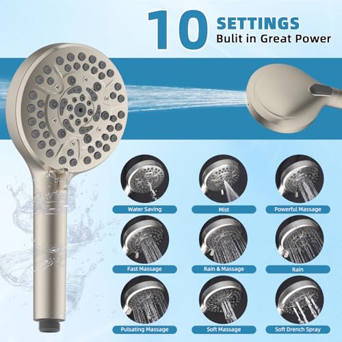 10" Metal Filtered Shower Head with 10