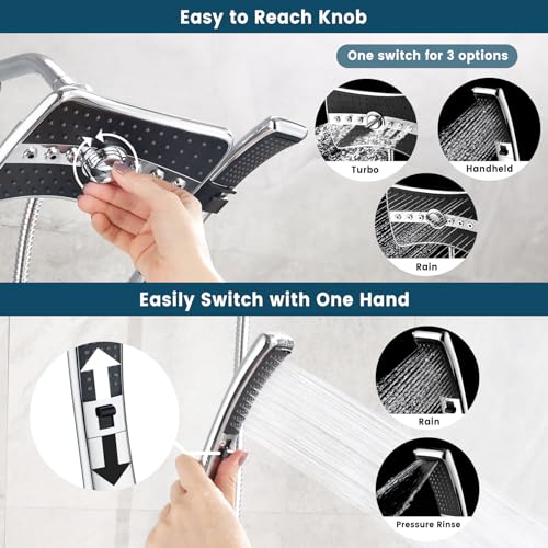 High Pressure Dual Shower Head Combo