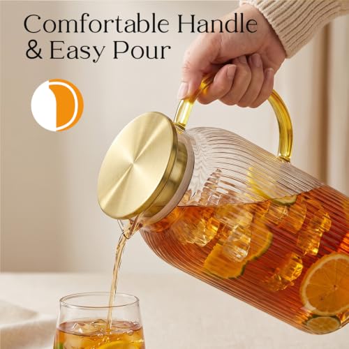 68 oz Glass Pitcher with Lid (2 Count)