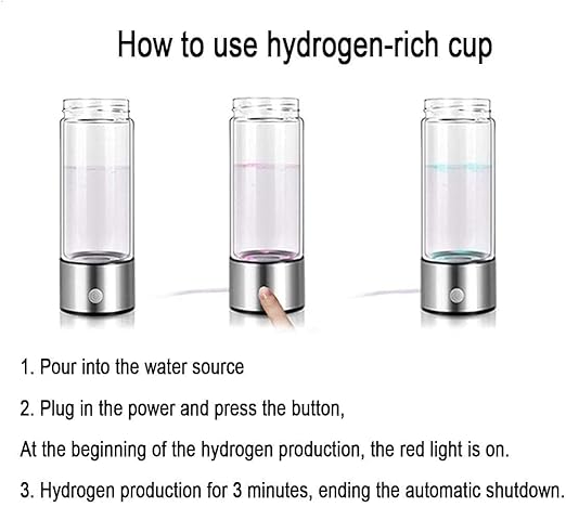 Hydrogen Water Bottle, Hydrogen Water Generator Gifts for Mom, Portable Hydrogen Water Ionizer Machine, Hydrogen Rich Water Glass Health Cup for Home Travel