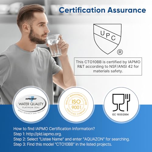 5 Micron 4.5"x10" Whole House Water Filter Combo Kit with Grooved Sediment and Activated Carbon Block Filter