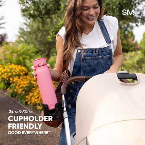 Water Bottle with Straw & Handle