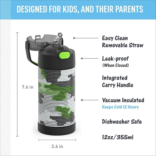 FUNTAINER Water Bottle with Straw