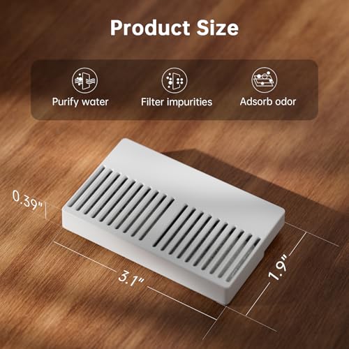 6Pack Filters for PAWGETHER Gravity Pet Water Dispenser Cat Waterer Filter Keep Water Fresh and Clean (60 Count)