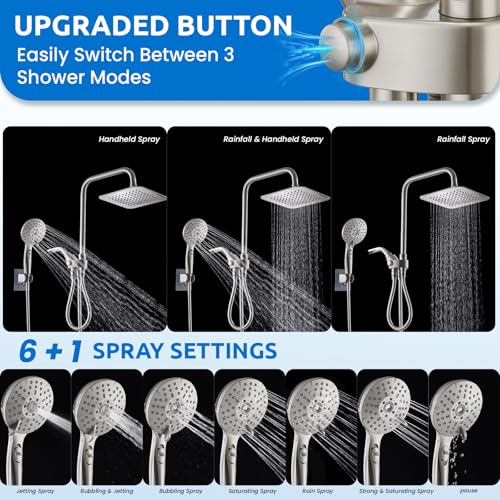 8" Dual Shower Head Combo