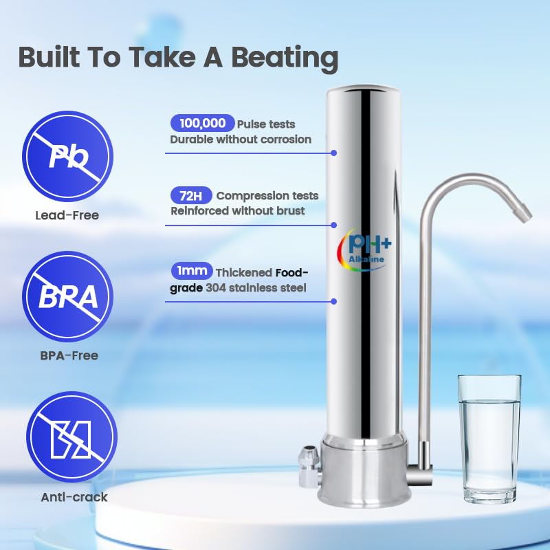 Satinless Steel Countertop Water Filter System