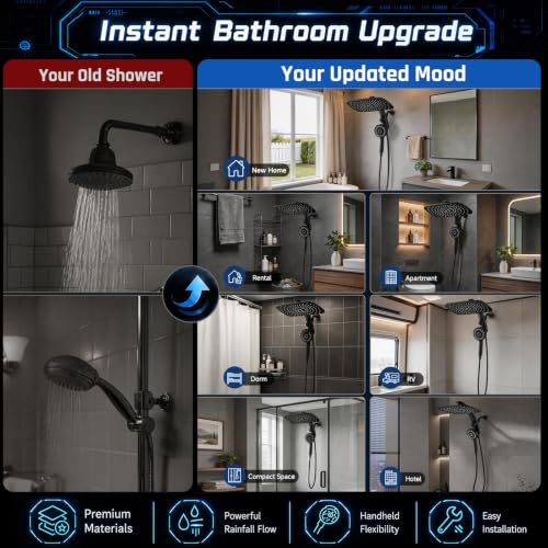 14" Luxurious Shower Head with Handheld