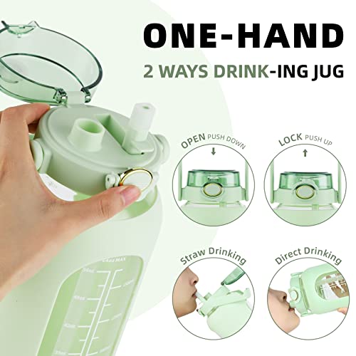 74 oz Glass Water Bottle with 2