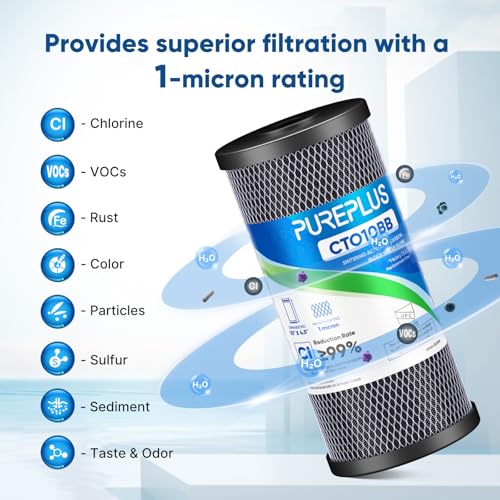 1 Micron Coconut Shell Water Filter Cartridge (2 Count)