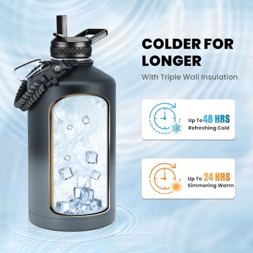 One Gallon Water Bottle Insulated 128 oz