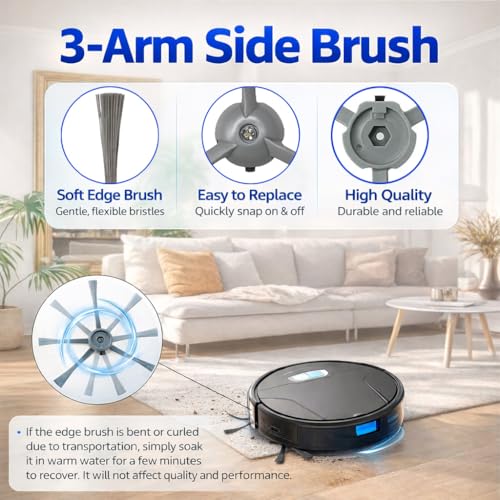 Replacement Parts Accessories Kit Compatible with Honiture V8 Pro Robot Vacuum Cleaner 1 Main Brush (15 Count)
